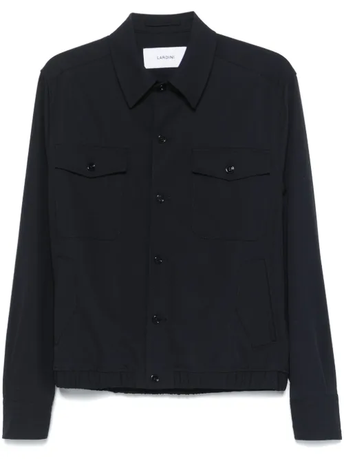 Lardini surchemise en laine - Bleu - Lardini - Modalova