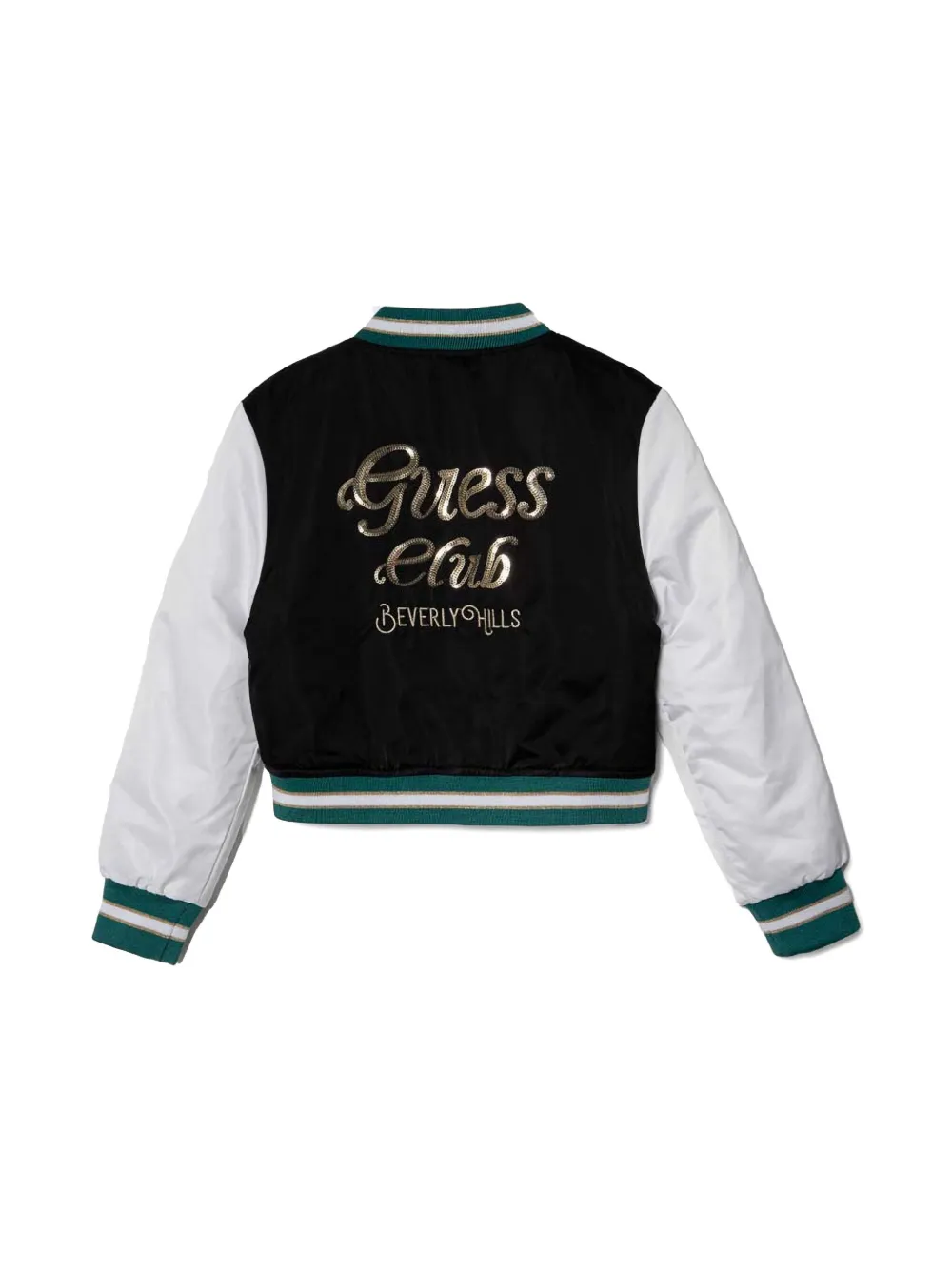 guess kids logo bomber jacket - Zwart