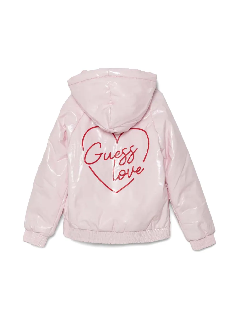 guess kids heart-print jacket - Roze