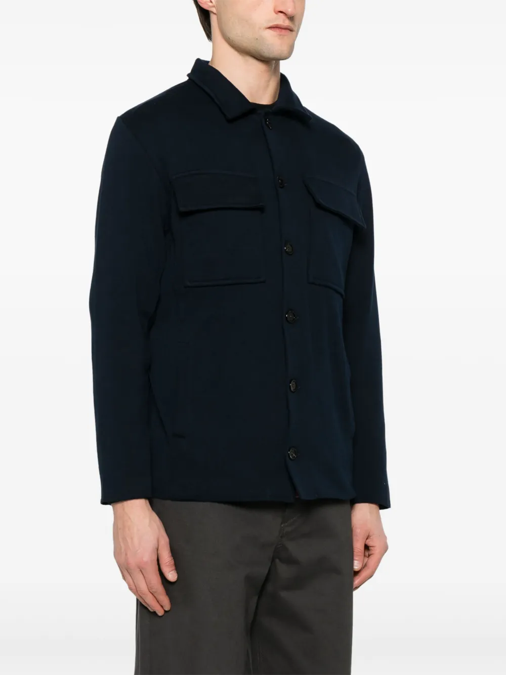 Lardini Katoenen shirtjack Blauw
