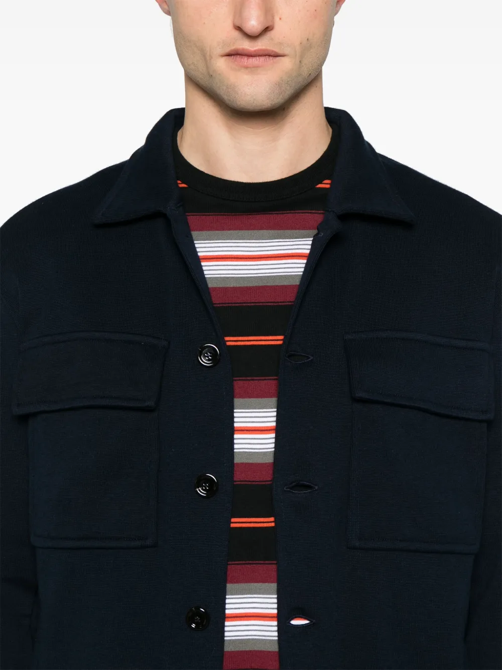 Lardini Katoenen shirtjack Blauw