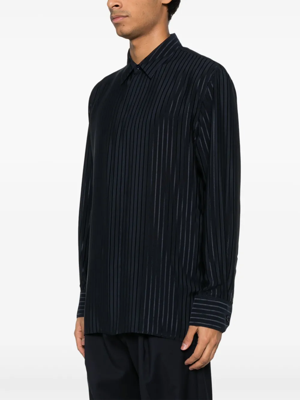Saint Laurent Gestreept overhemd Blauw