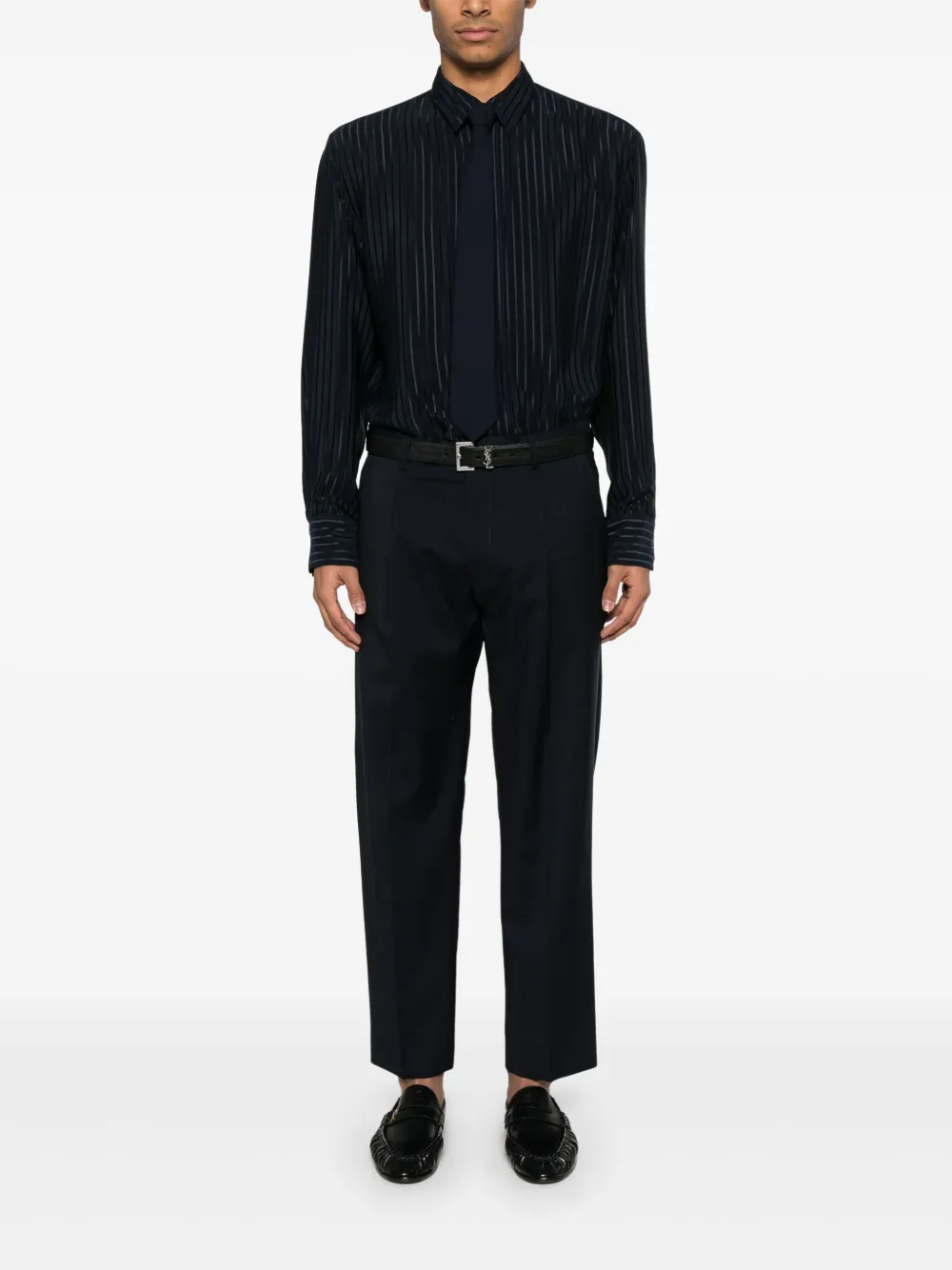 Saint Laurent Gestreept overhemd - Blauw