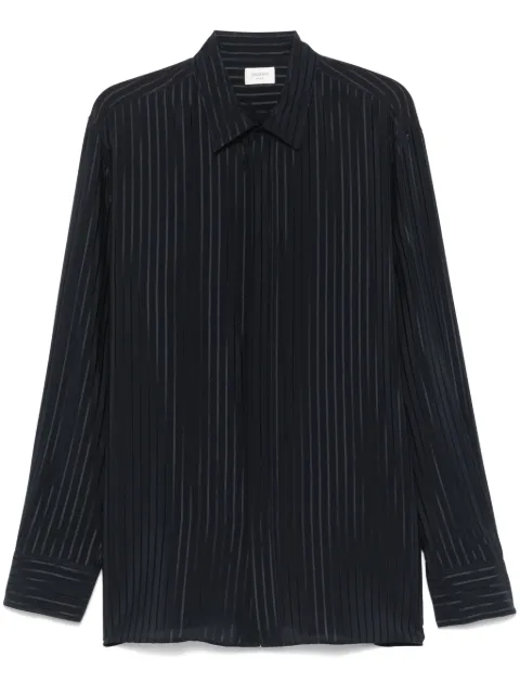 Saint Laurent camisa de seda con motivo de rayas