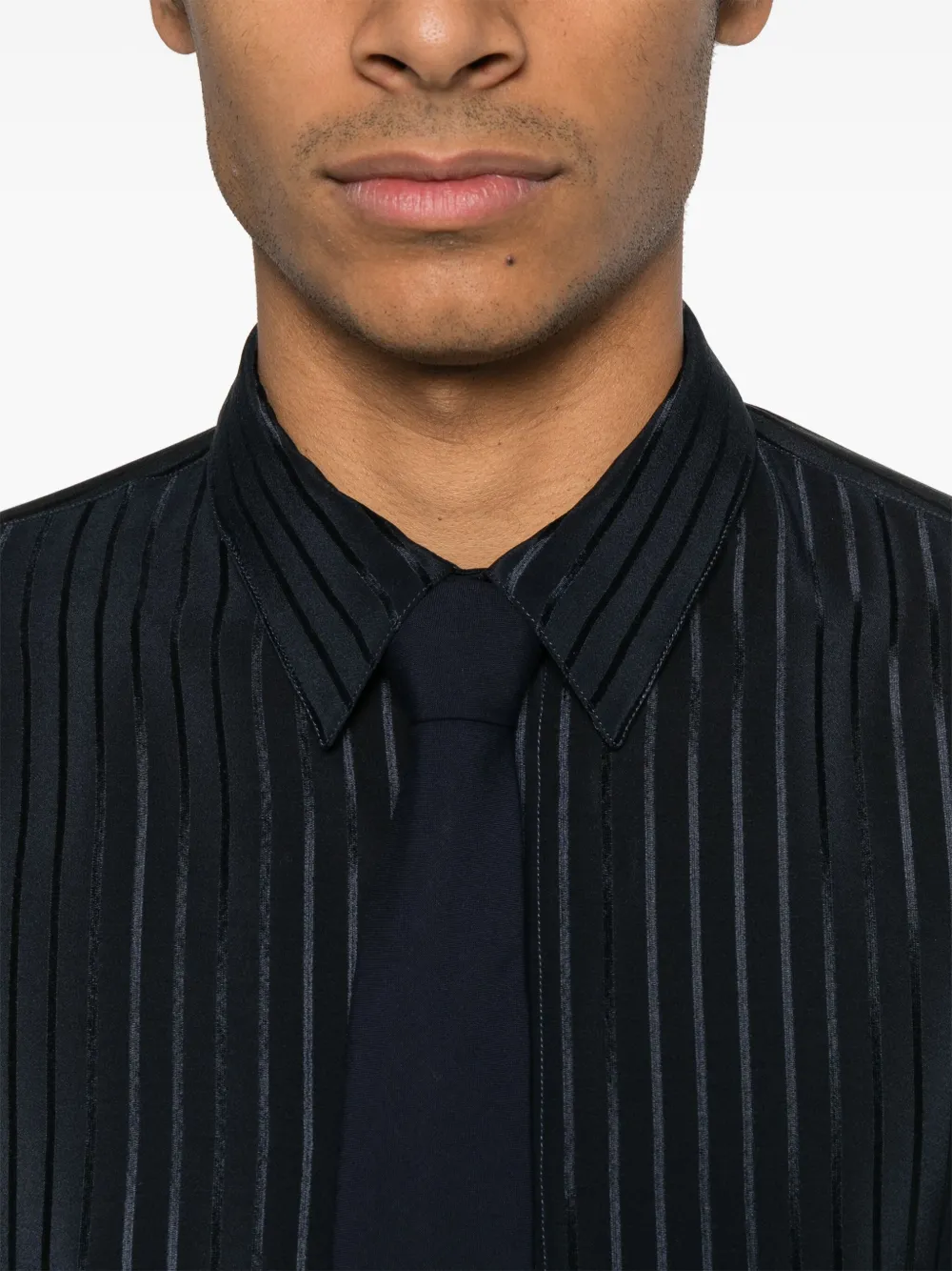 Saint Laurent Gestreept overhemd Blauw