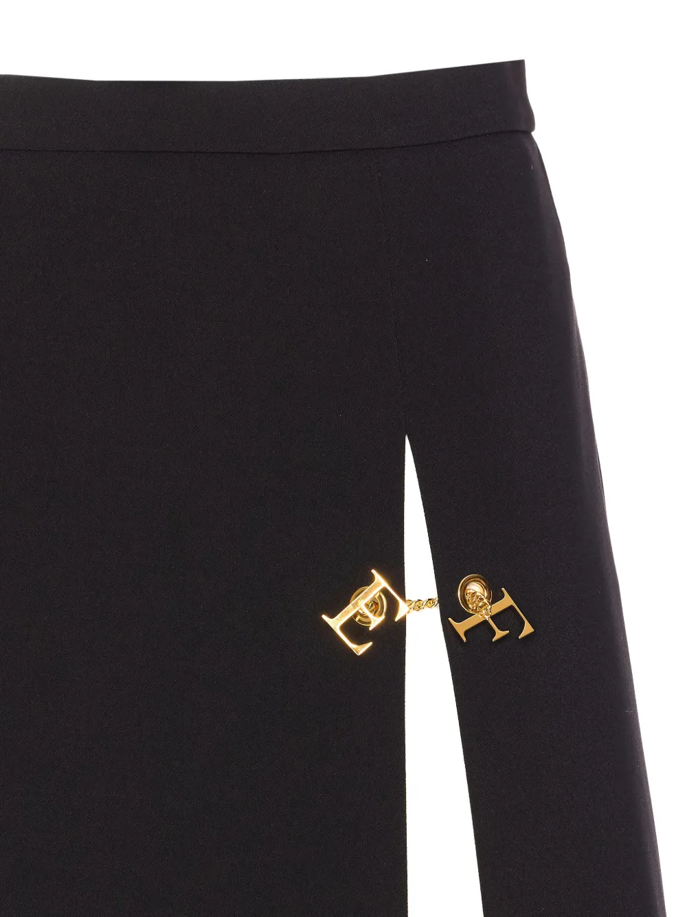 Elisabetta Franchi Mini-rok met logo Zwart