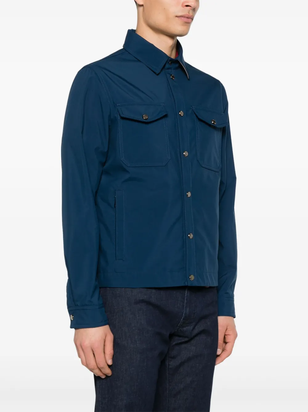 Moorer Waterdicht shirtjack Blauw