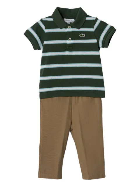 Lacoste Kids logo-appliqué trousers set