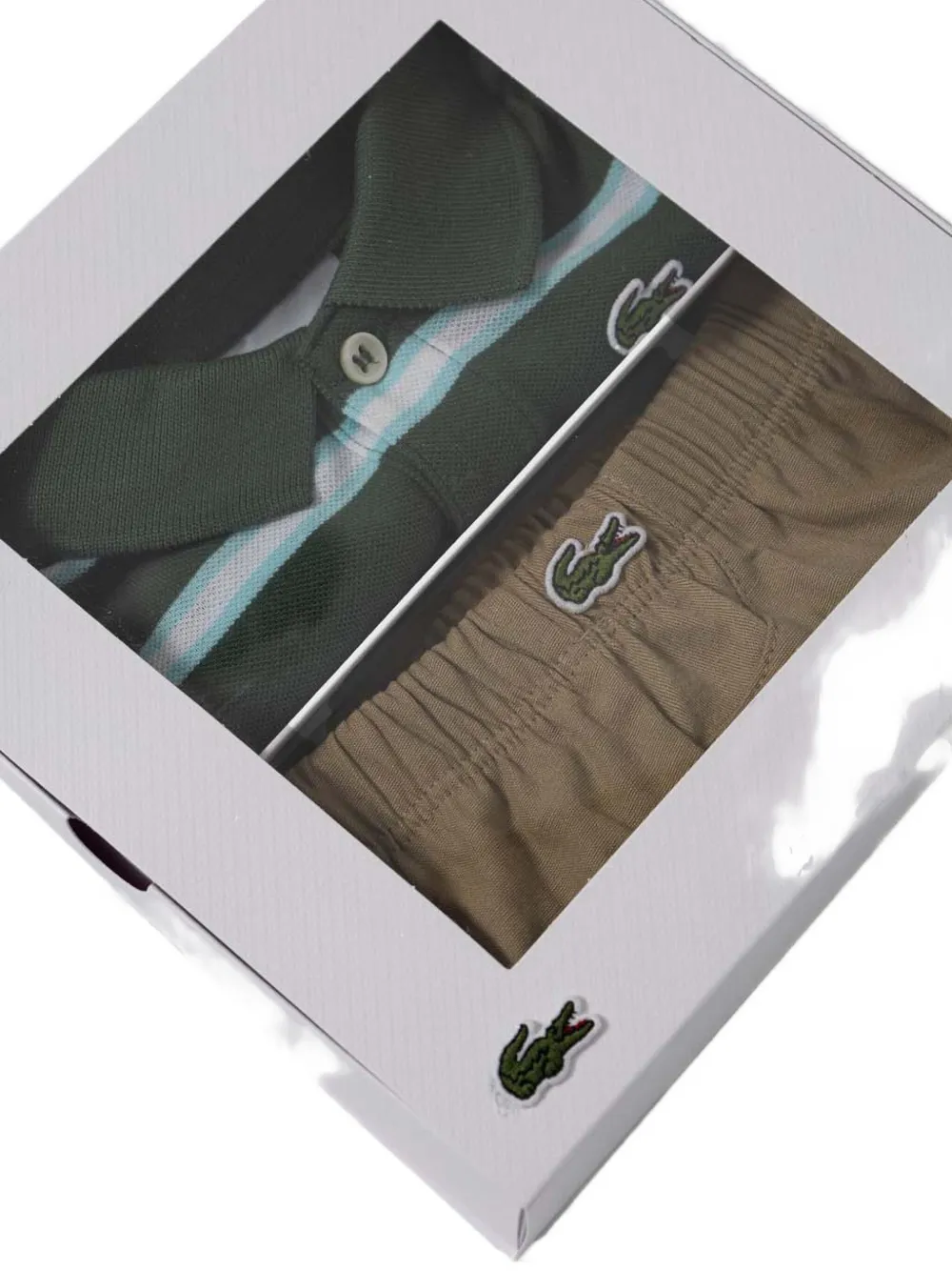 Lacoste Logo-appliqué Trousers Set In Multi
