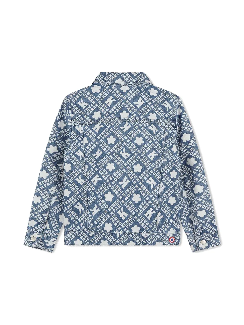 Kenzo Kids Gewatteerd jack met logoprint Blauw