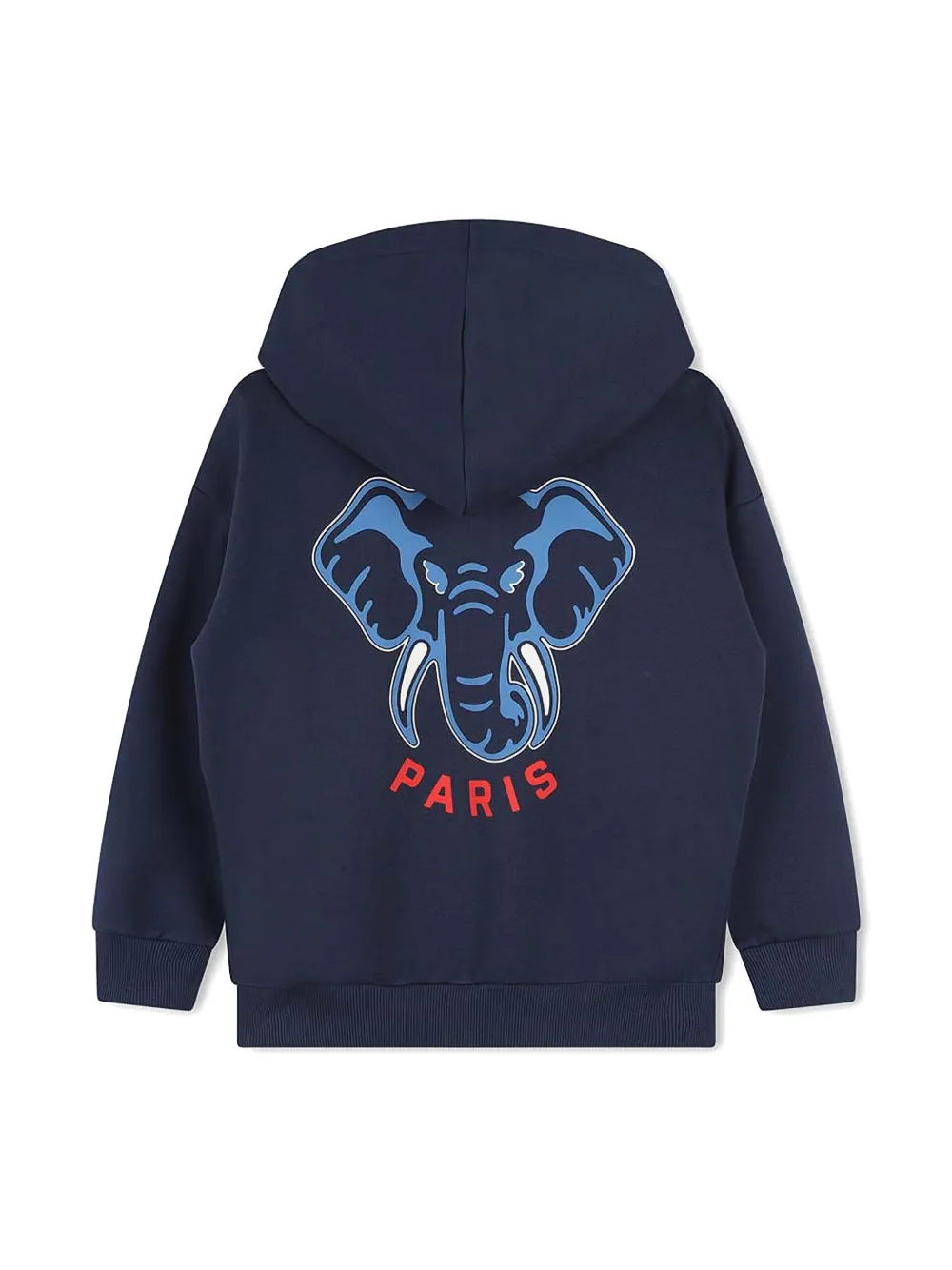 Kenzo Kids elephant-print zip-up hoodie - Blauw