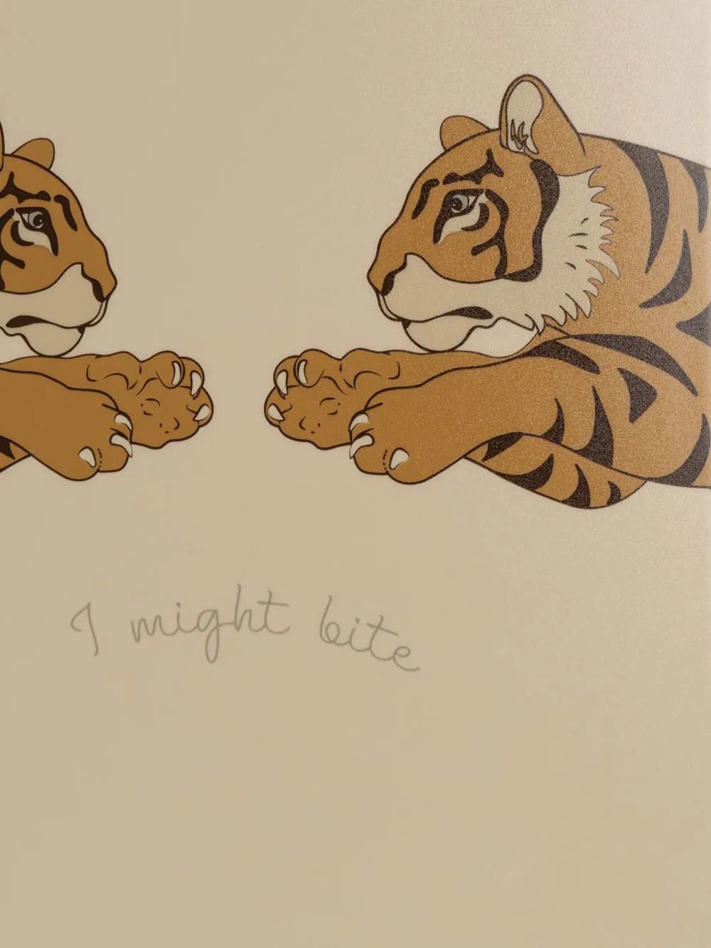 Konges Sløjd Koffer met tijgerprint Beige
