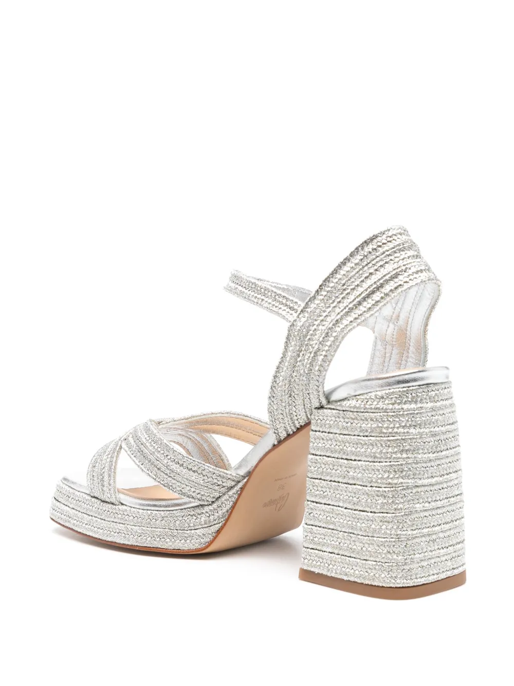 Castañer 100mm Valle sandals Silver