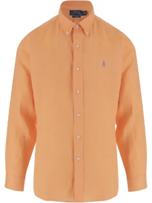 Polo Ralph Lauren ロゴ リネンシャツ | ブラウン | FARFETCH JP