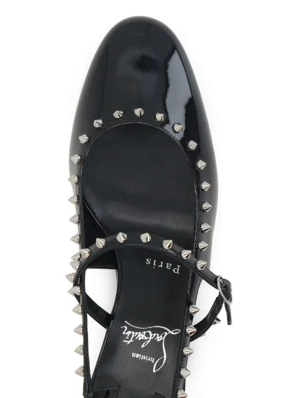 ★CHRISTIAN LOUBOUTIN★JANISPIKES パンプス Janispikes - 55 mm Mary Janes - Patent leather - Black