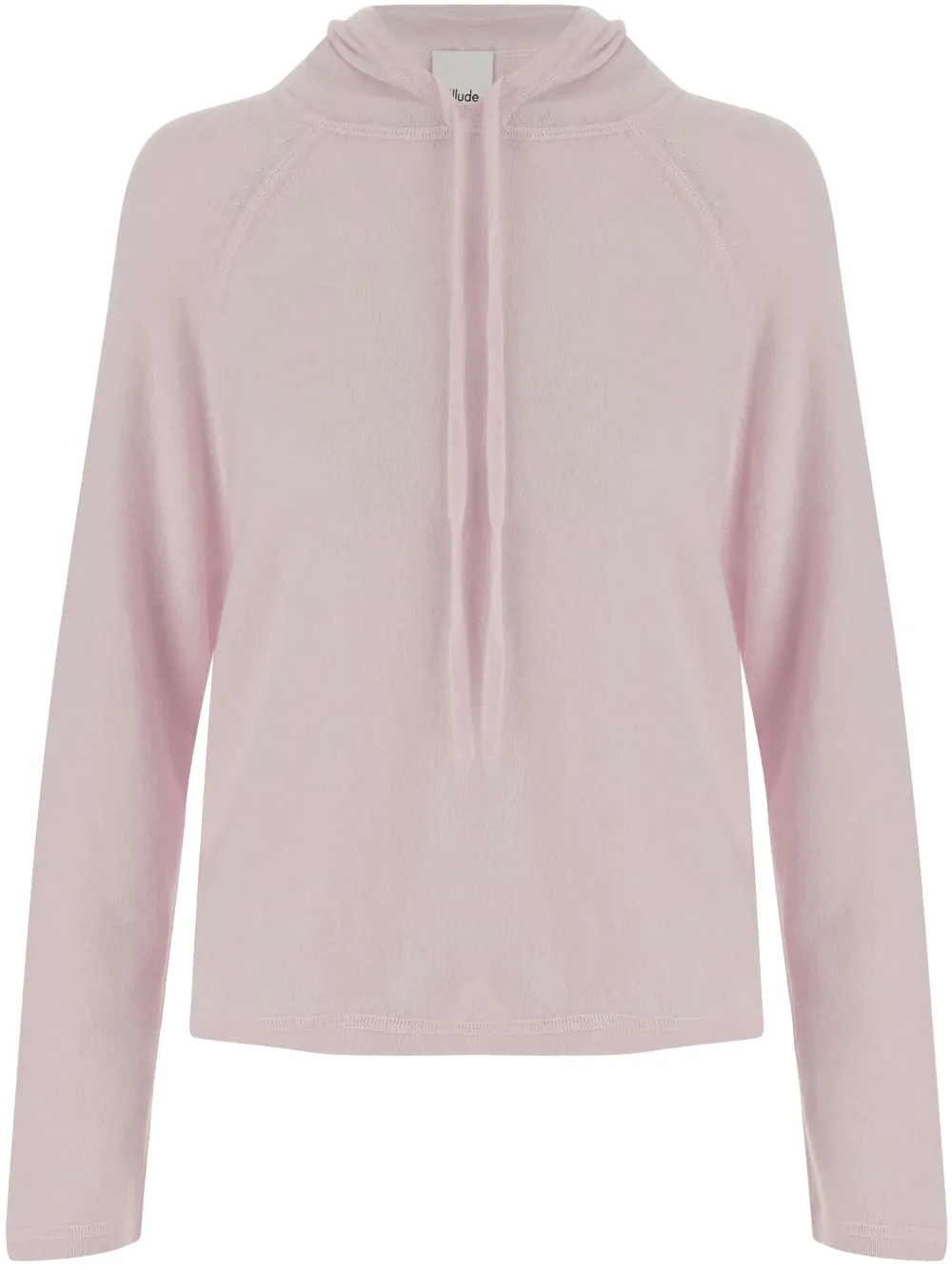 Allude Gebreide hoodie Roze