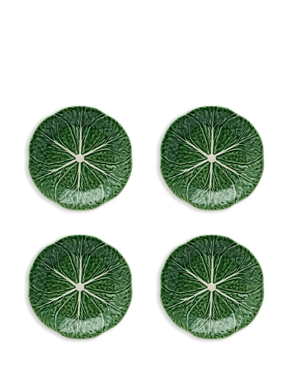 Bordallo Pinheiro Couve plates set | Green | Image 1