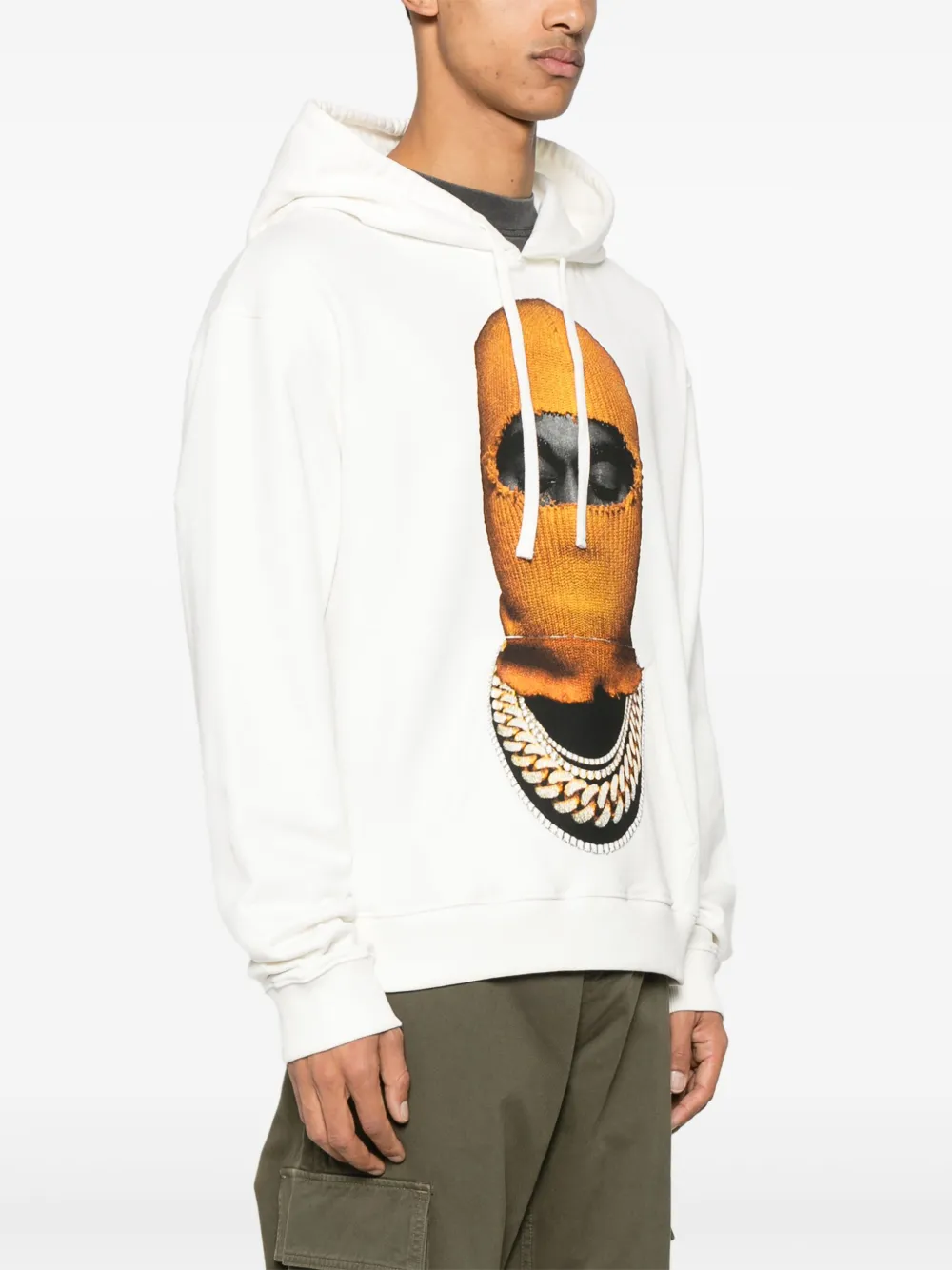 Ih Nom Uh Nit Hoodie met print Wit