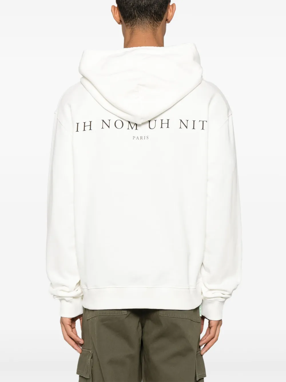 Ih Nom Uh Nit Hoodie met print Wit