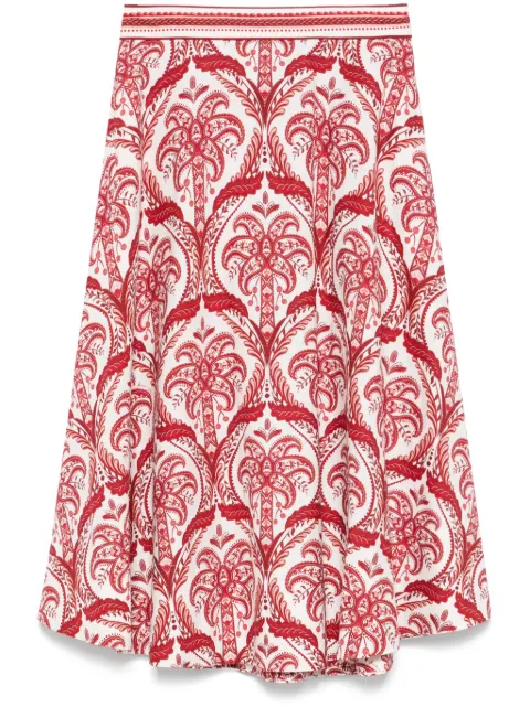FARM Rio falda midi con estampado tropical