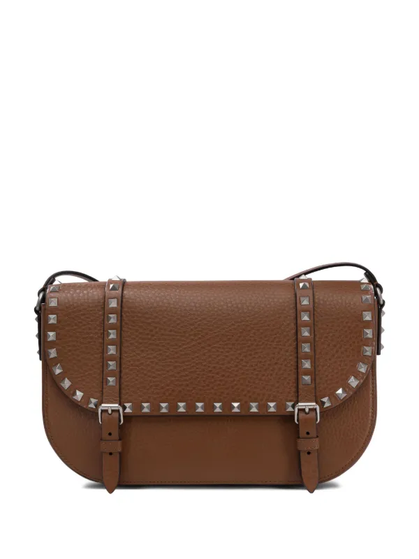 Valentino Garavani ロックスタッズ メッセンジャーバッグ | ブラウン 