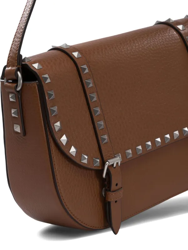 Valentino Garavani ロックスタッズ メッセンジャーバッグ | ブラウン 