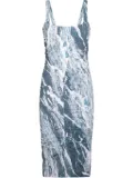 Roberto Cavalli marble-print dress - Blue