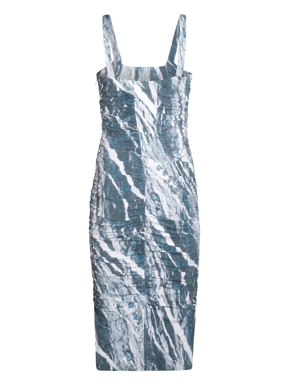 Roberto Cavalli marble-print dress - Blauw