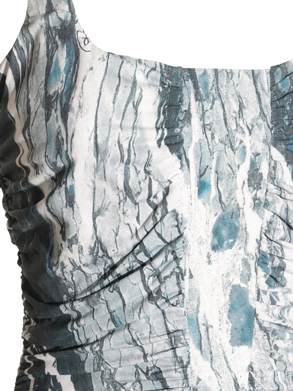 ROBERTO CAVALLI MARBLE-PRINT DRESS