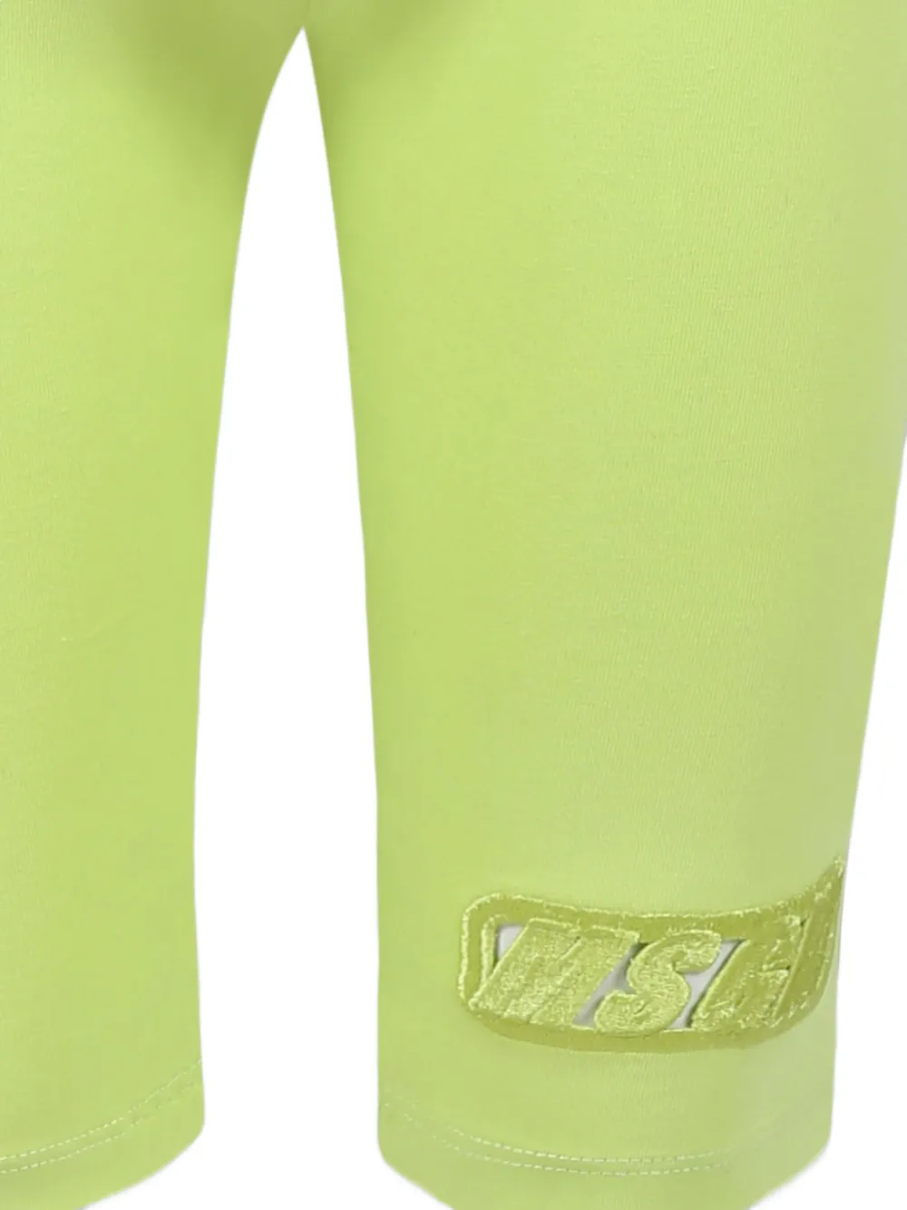 MSGM Kids Capri legging met logo-applicatie Groen