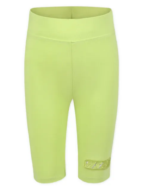 MSGM Kids logo-appliqué capri leggings 