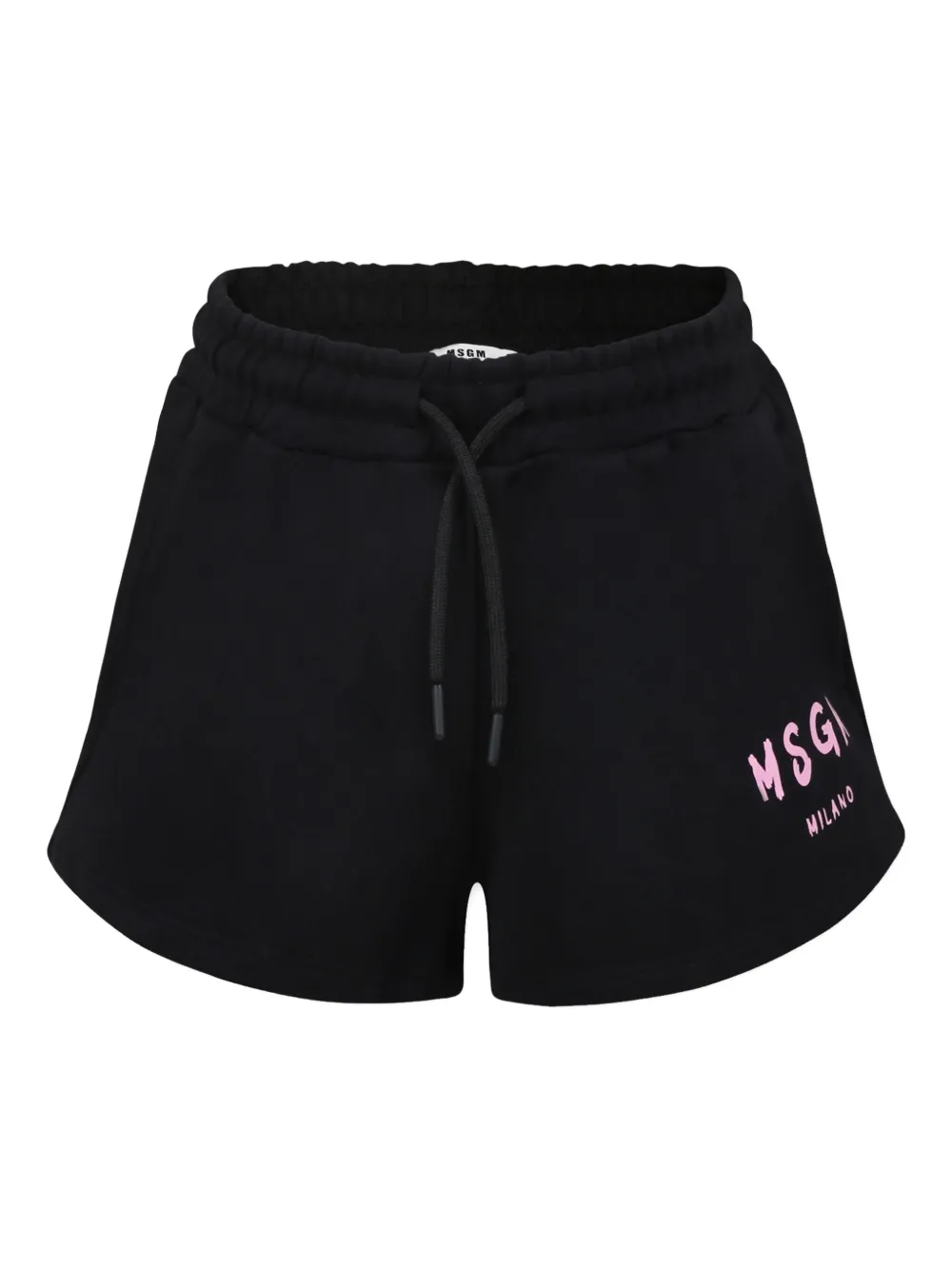 MSGM Kids bermudas con logo estampado | negro | Image 1
