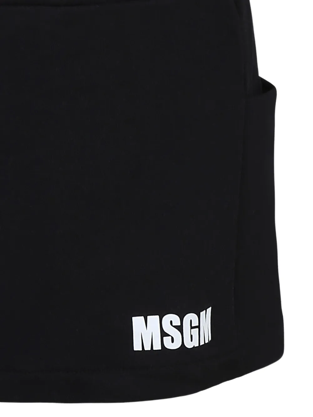 MSGM Kids Mini-rok met logoprint Zwart