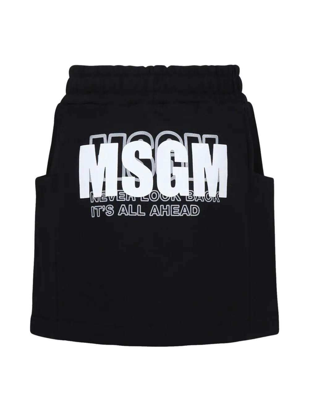 MSGM Kids logo-print mini skirt - Zwart