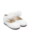 BabyWalker floral-appliqué ballet flats - White