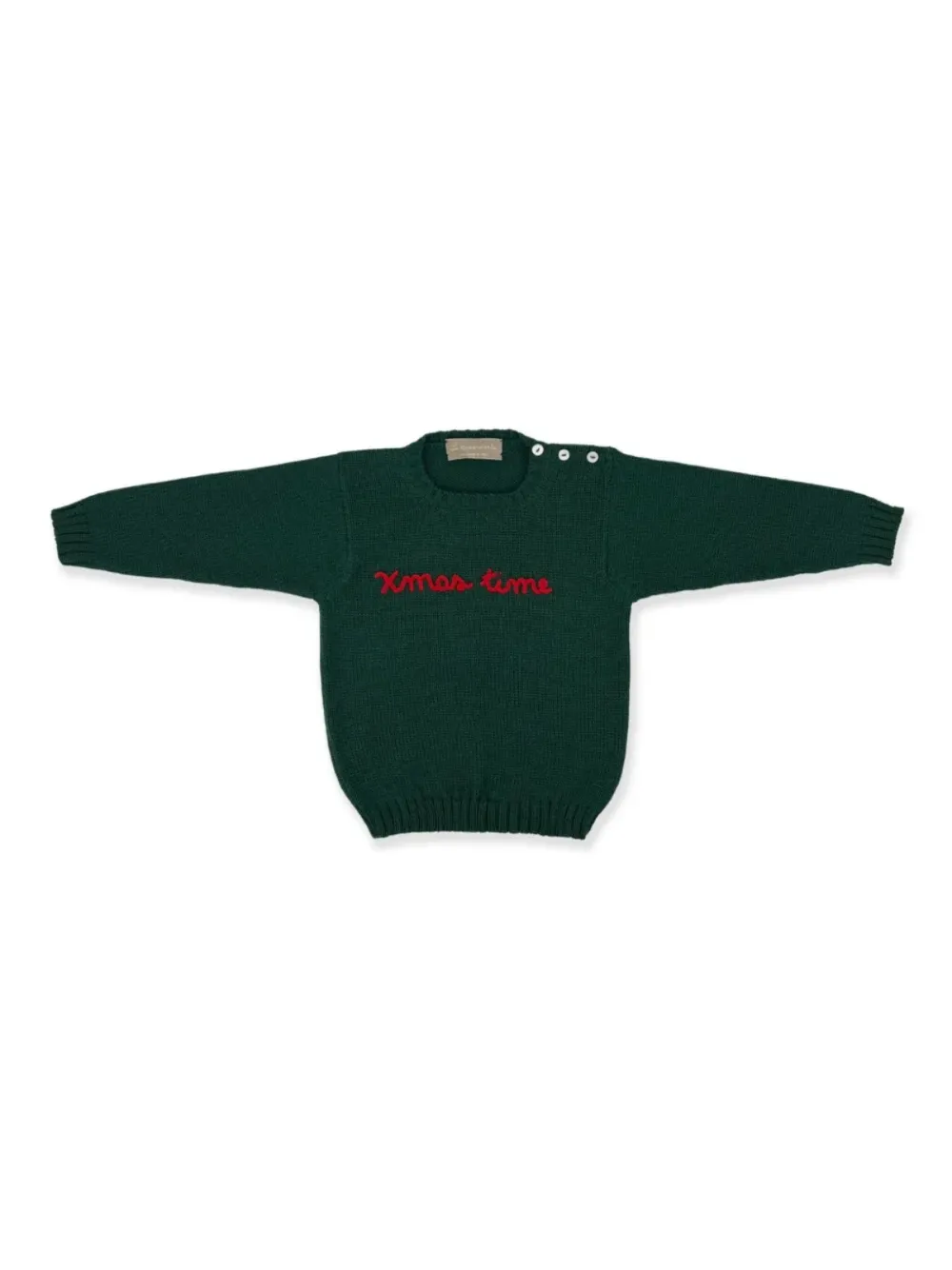 La Stupenderia slogan-embroidered sweater | Green | Image 1