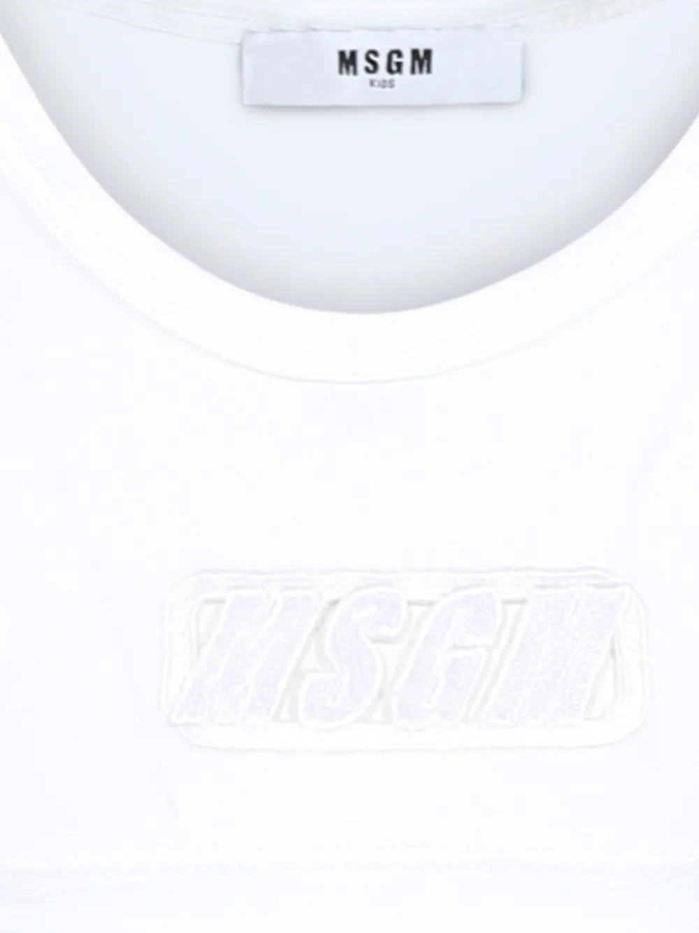MSGM Kids Top met logo-applicatie Wit