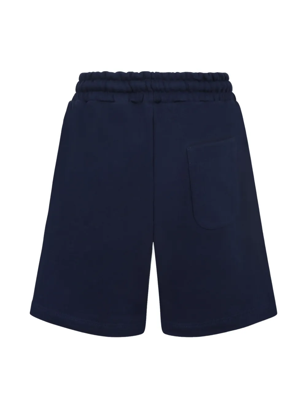 MSGM Kids logo-print cotton shorts - Blauw