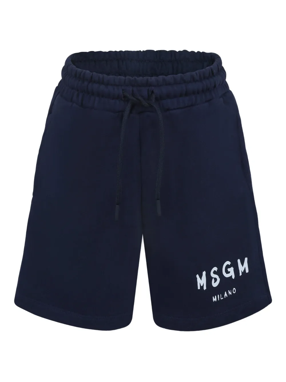 MSGM Kids Katoenen shorts met logoprint Blauw