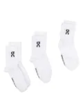 On Running High 3P socks - White