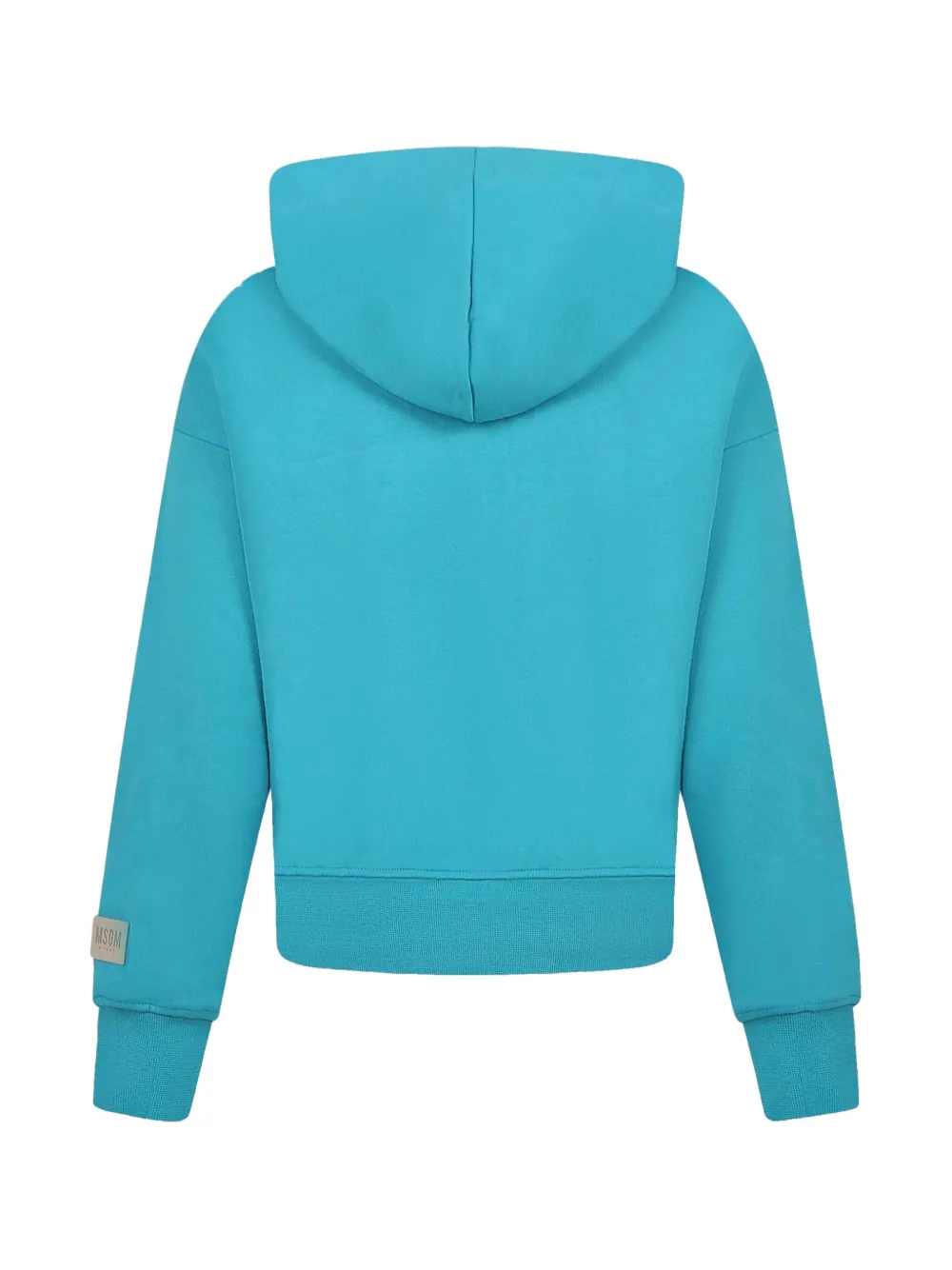 MSGM Kids logo-print hoodie - Blauw