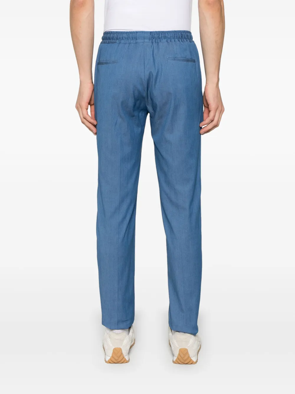 Kiton Broek met toelopende pijpen Blauw