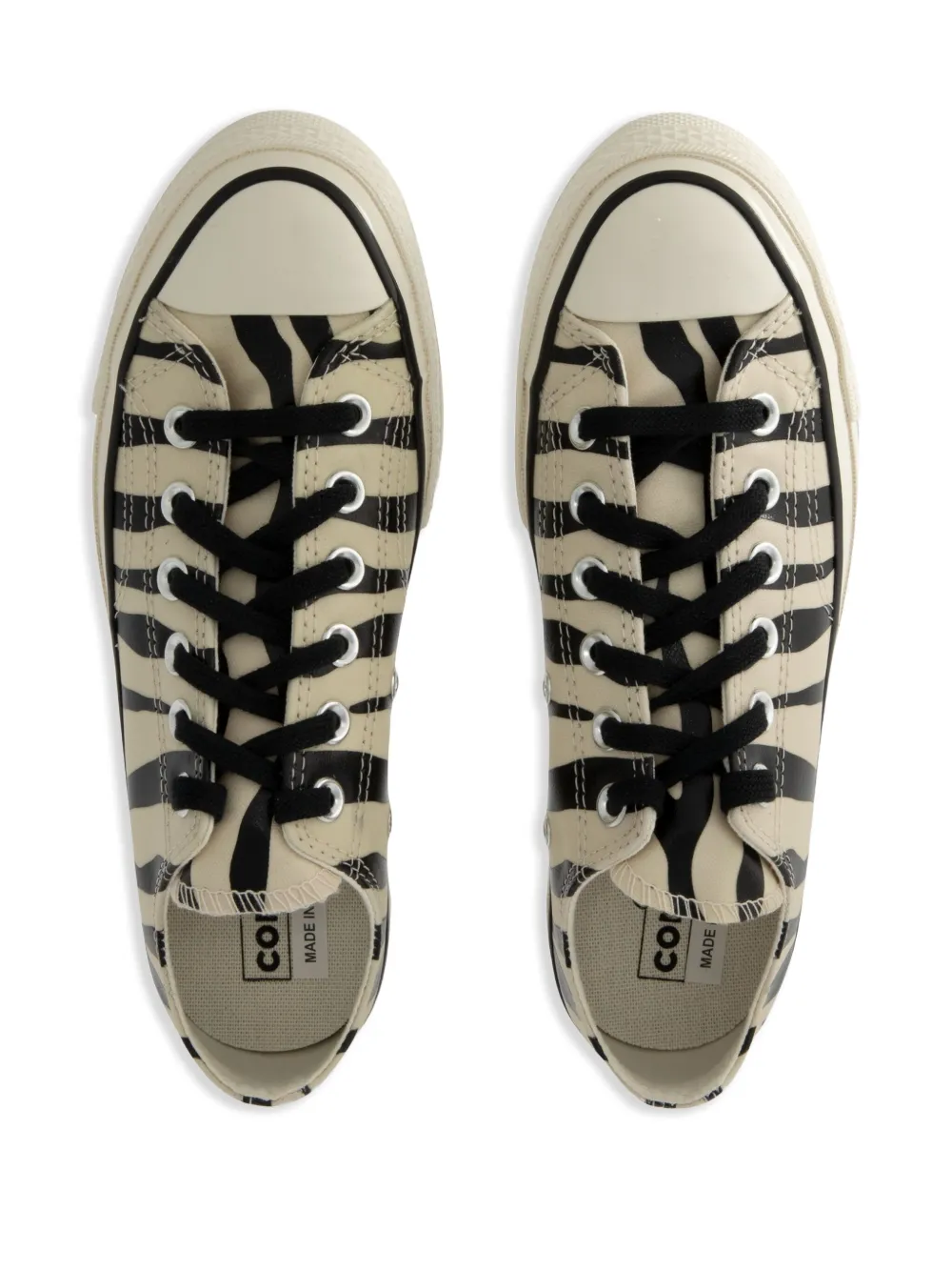 Converse zebra pattern trainers Neutrals