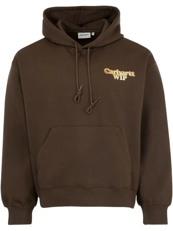 carhartt ブラウン フーディ ロゴ入り Carhartt WIP Hooded Carhartt Sweat Hamilton Brown White