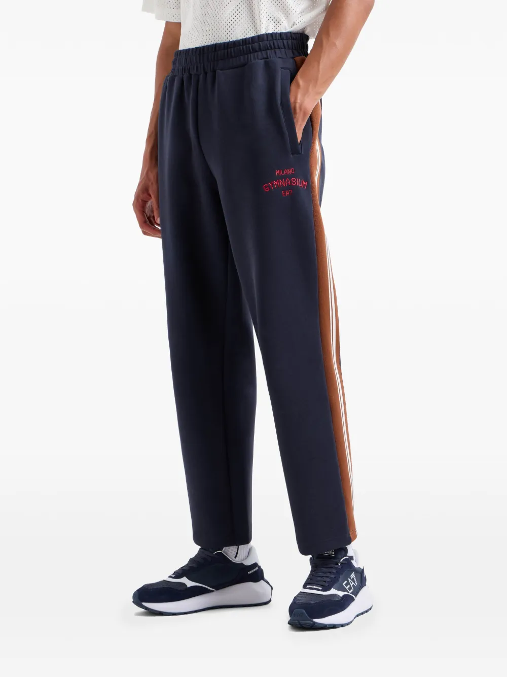 Ea7 Emporio Armani stretch-cotton track pants | Black | Image 1