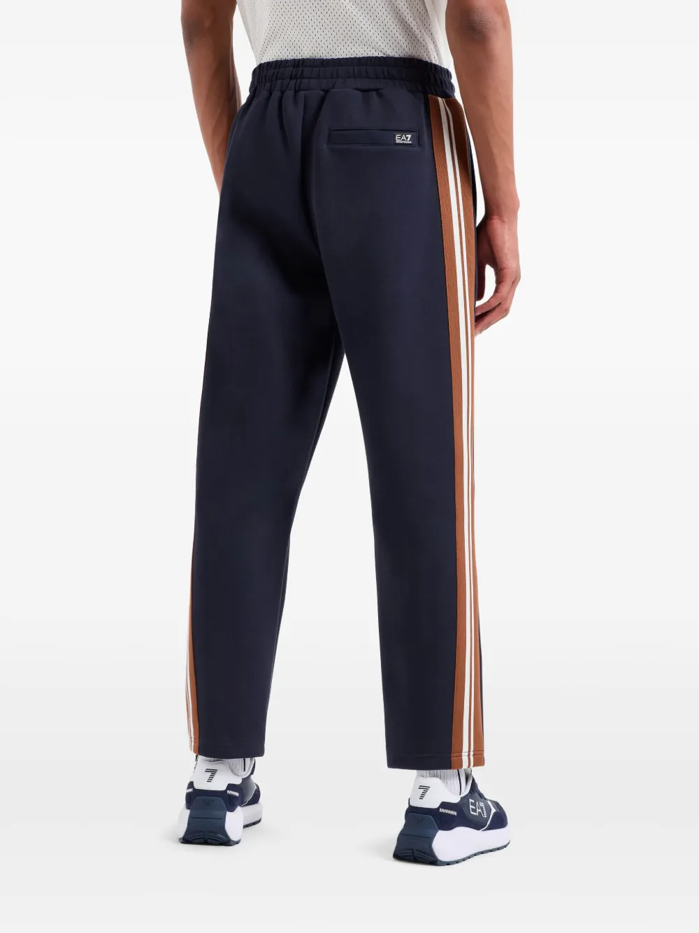 Ea7 Emporio Armani Trainingsbroek van stretch katoen Zwart