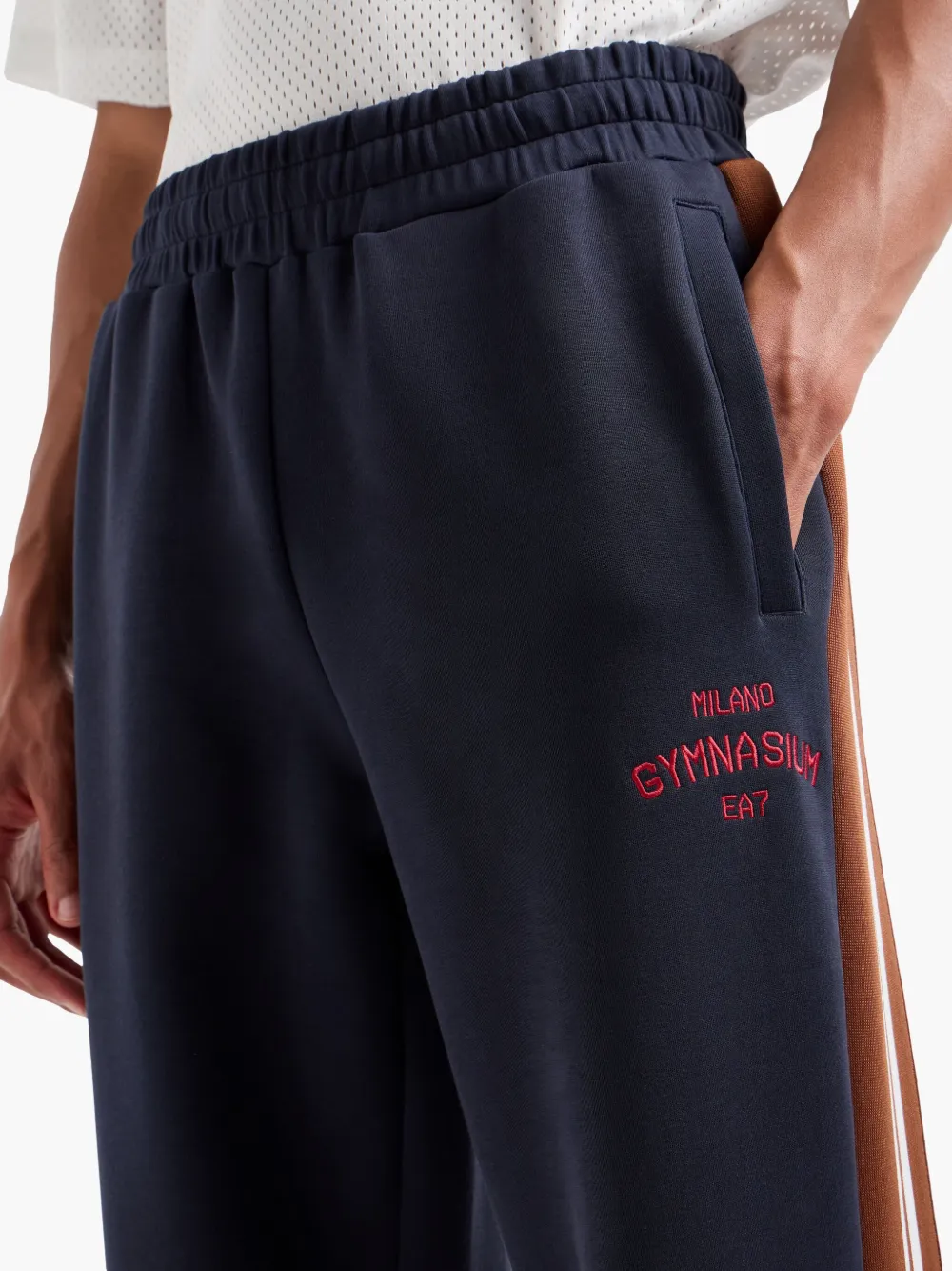 Ea7 Emporio Armani Trainingsbroek van stretch katoen Zwart