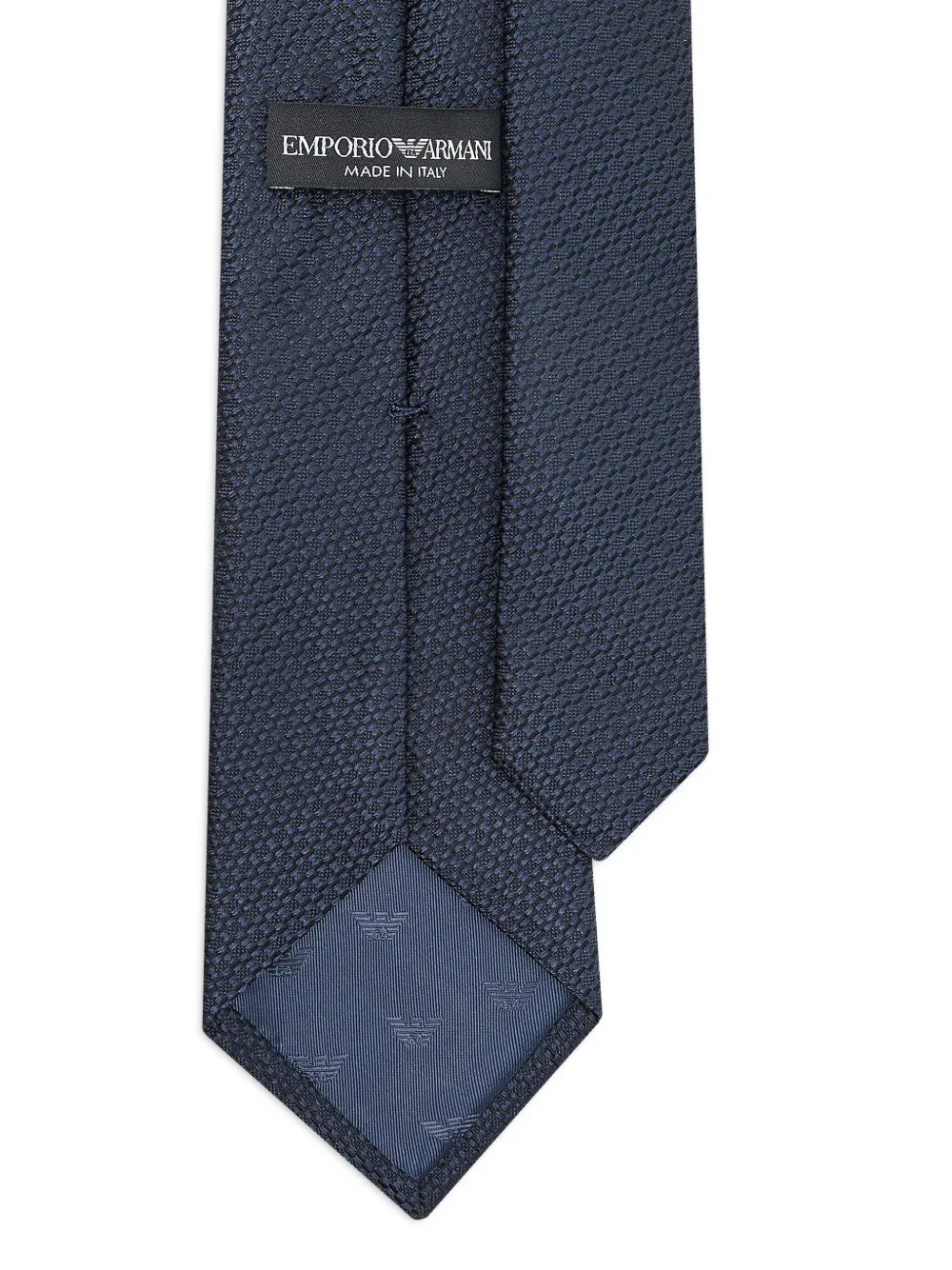 Emporio Armani Getextureerde stropdas Blauw