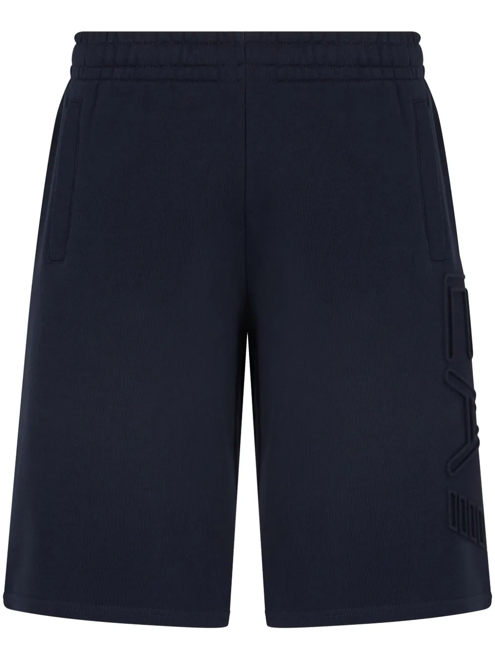 Ea7 Emporio Armani Bermuda shorts met logo-reliëf Blauw