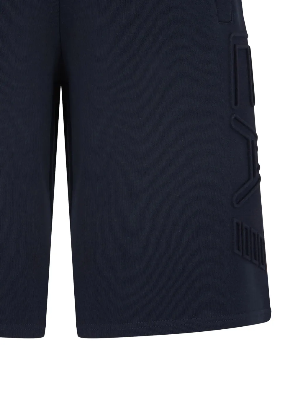 Ea7 Emporio Armani Bermuda shorts met logo-reliëf - Blauw